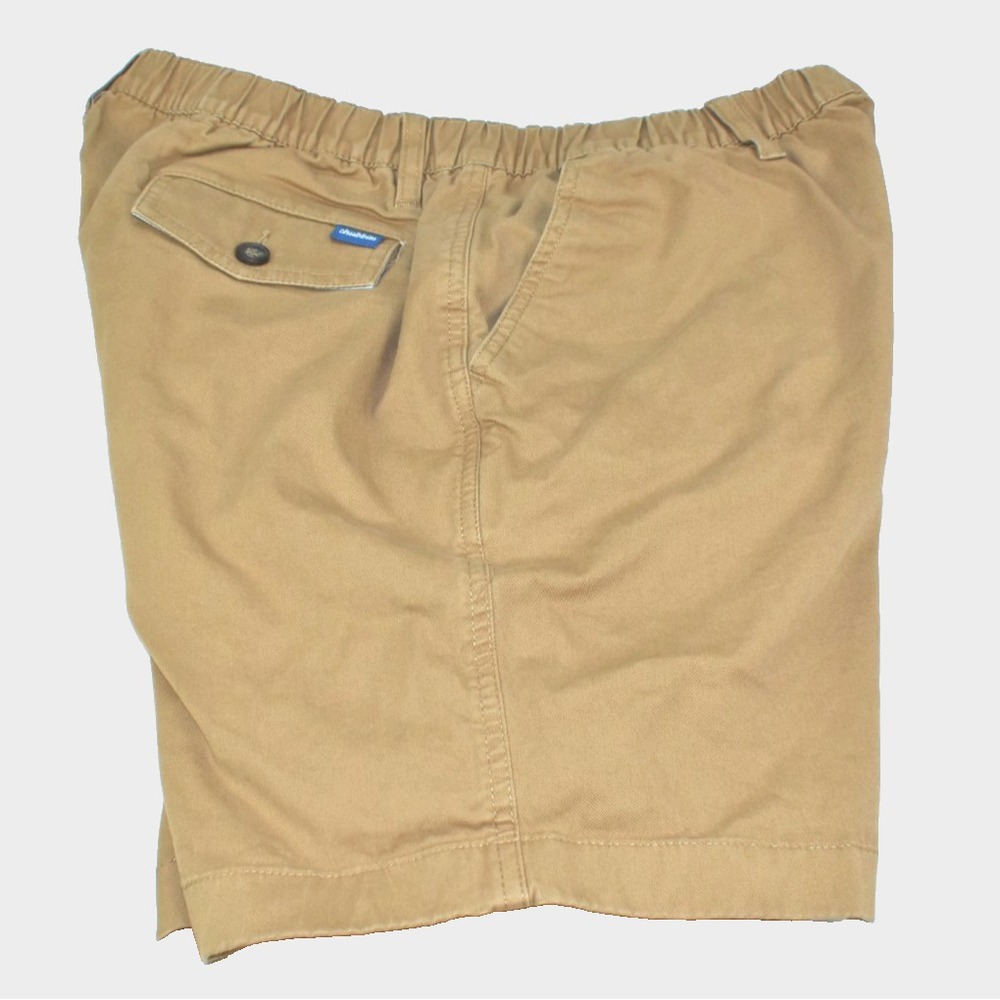 Chubbies The Staples Men Shorts Size M Tan Brown Twill Chino Elastic Waist 7"